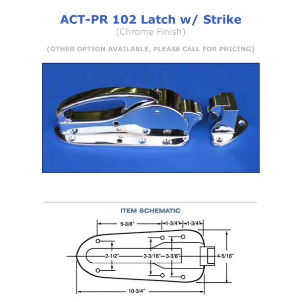 Heavy Duty Chrome Latch and Strike